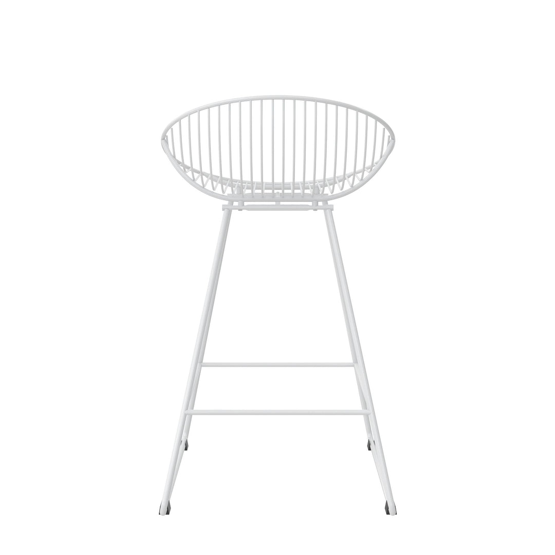 Elegant Ellis wire counter stool -  White