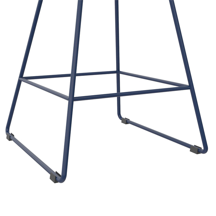 Stylish Ellis counter height bar stool -  Navy