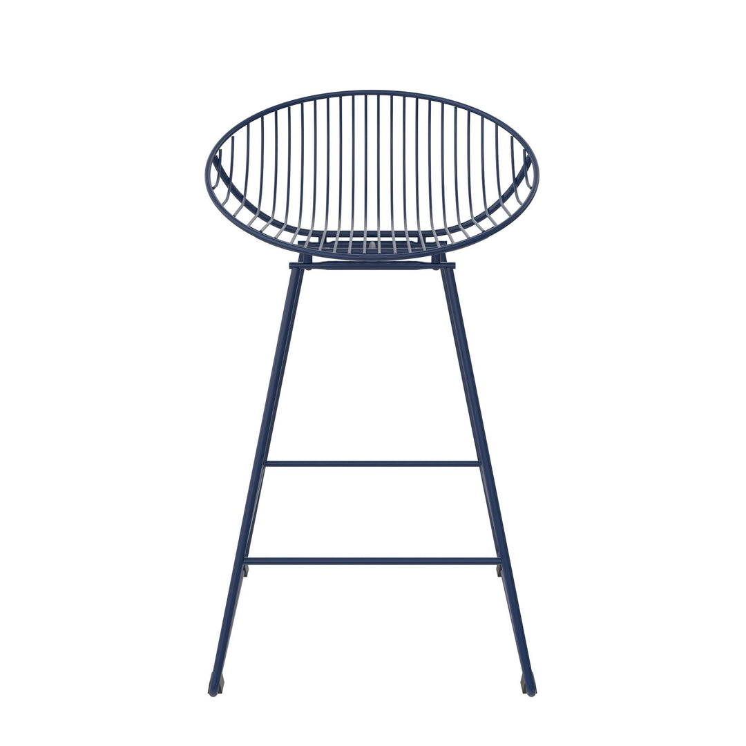 Comfortable wire counter stool -  Gray