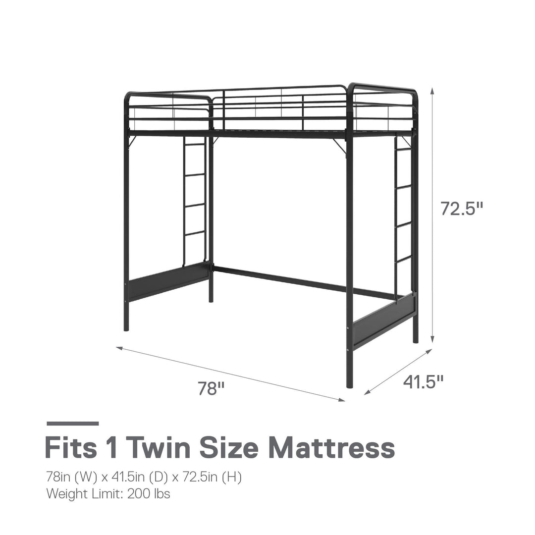 loftbed - Black - Twin Size