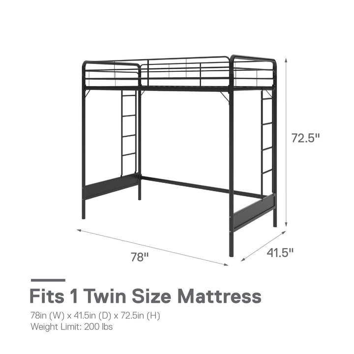 loftbed - Black - Twin Size
