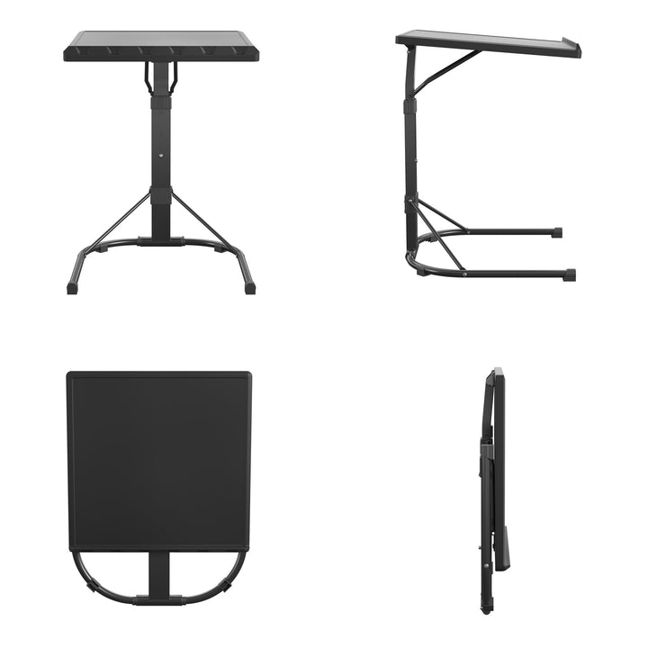 Best Adjustable Height Folding Table -  Black 