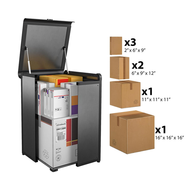 BoxGuard Heavy Duty Multi-Purpose Outdoor Storage & Delivery Box, 55 Gallons - Gray - 1-Pack