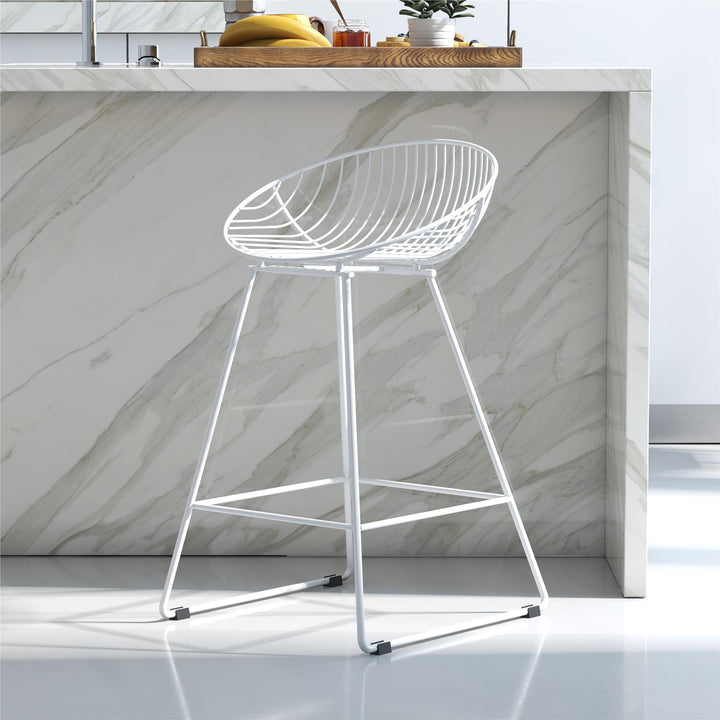 Buy Ellis wire counter stool -  White