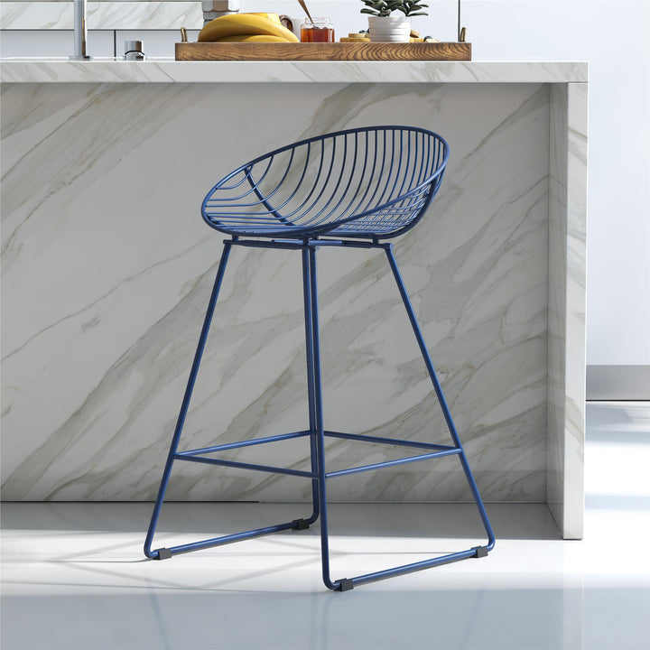 Ellis bar stool for kitchen -  Navy