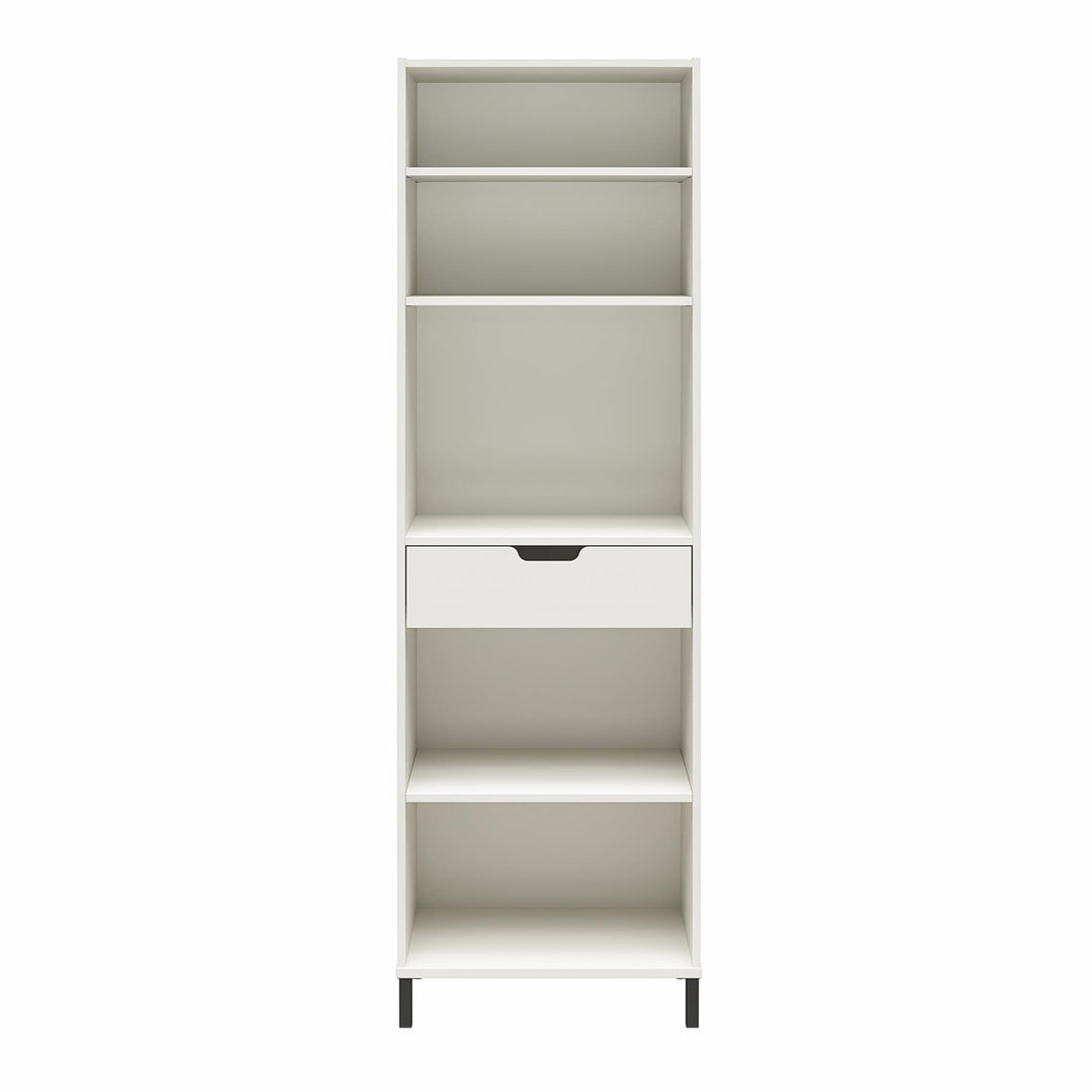 Versa Open Cabinet for Crafting with Drawer and Adjustable Shelving  -  White
