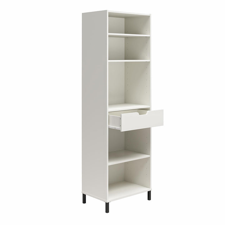 Open Cabinet with Adjustable Shelves for Crafting -  White