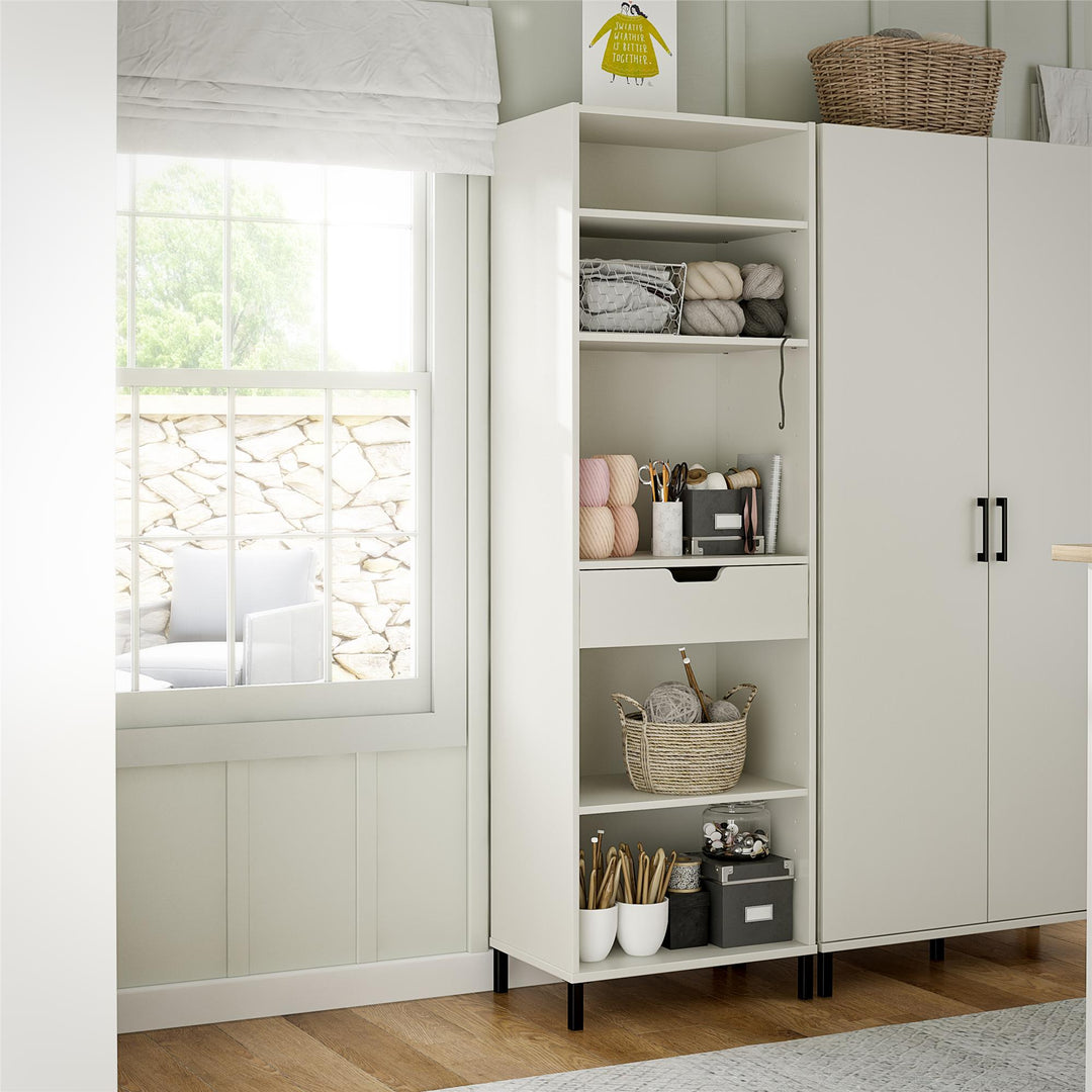 Crafting Cabinet with Adjustable Shelving -  White