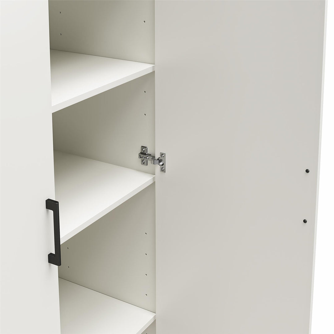 closed storage cabinet for garage - White