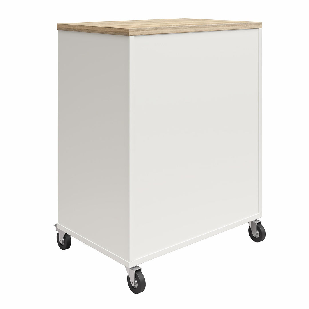Spacious Storage Cart with Locking Castors for Safety -  Weathered Oak