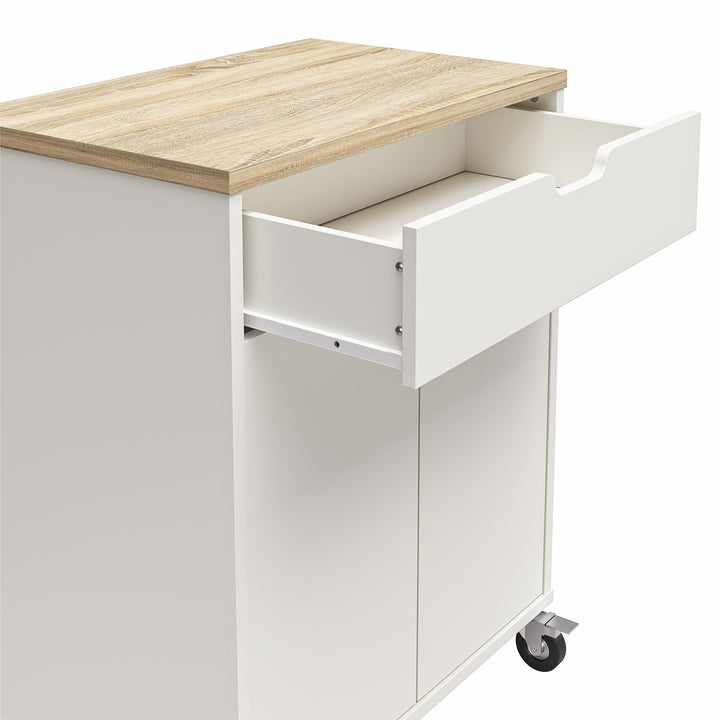 Durable and Stylish Versa Storage Cart with Castors -  Weathered Oak