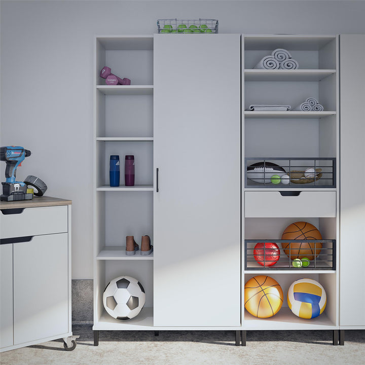 Versa Wide Cabinet with 1 Door for Crafting -  White