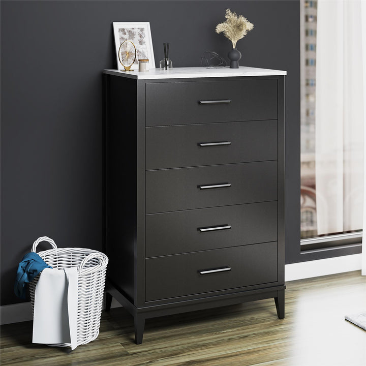 Lynnhaven Dresser for Organized and Stylish Bedroom -  Black