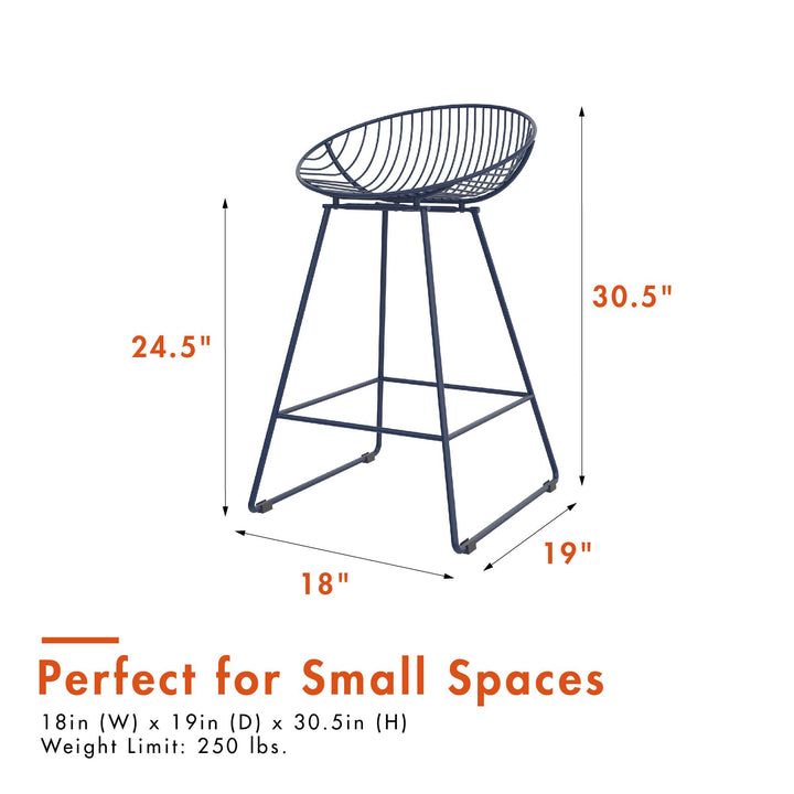 Ellis bar stool for kitchen -  Navy