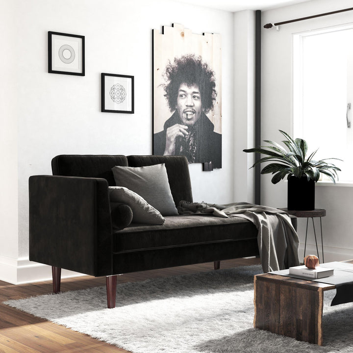 Stylish Nola Velvet Upholstered Daybed -  Black