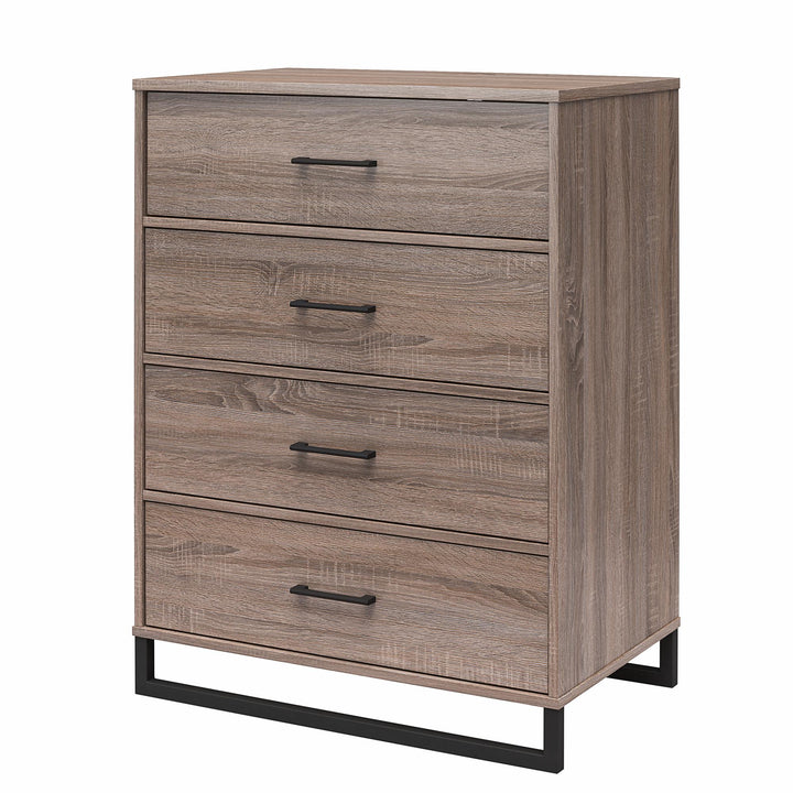 4 Drawer Dresser - Distressed Gray Oak
