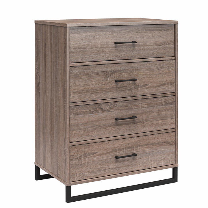 4 Drawer Dresser - Distressed Gray Oak