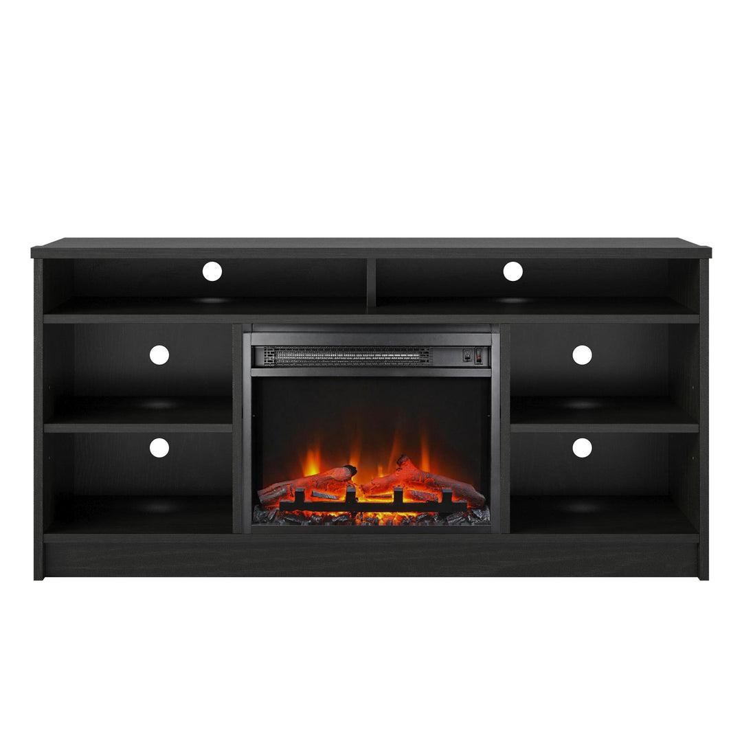 Durable and Functional Hendrix 55 Inch TV Stand -  Black Oak