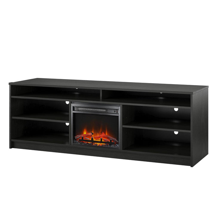 Durable and Functional Hendrix 75 Inch TV Stand -  Black Oak