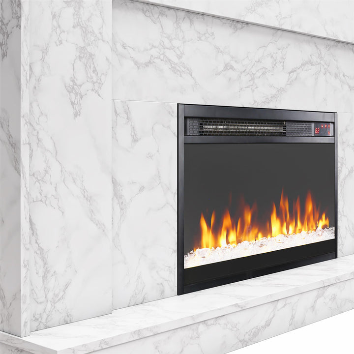 Liberty Design Fireplace with Mantel -  White marble