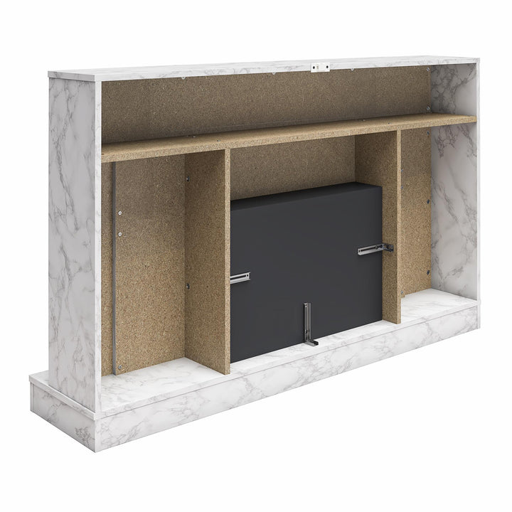 Modern Mantel Fireplace Liberty -  White marble