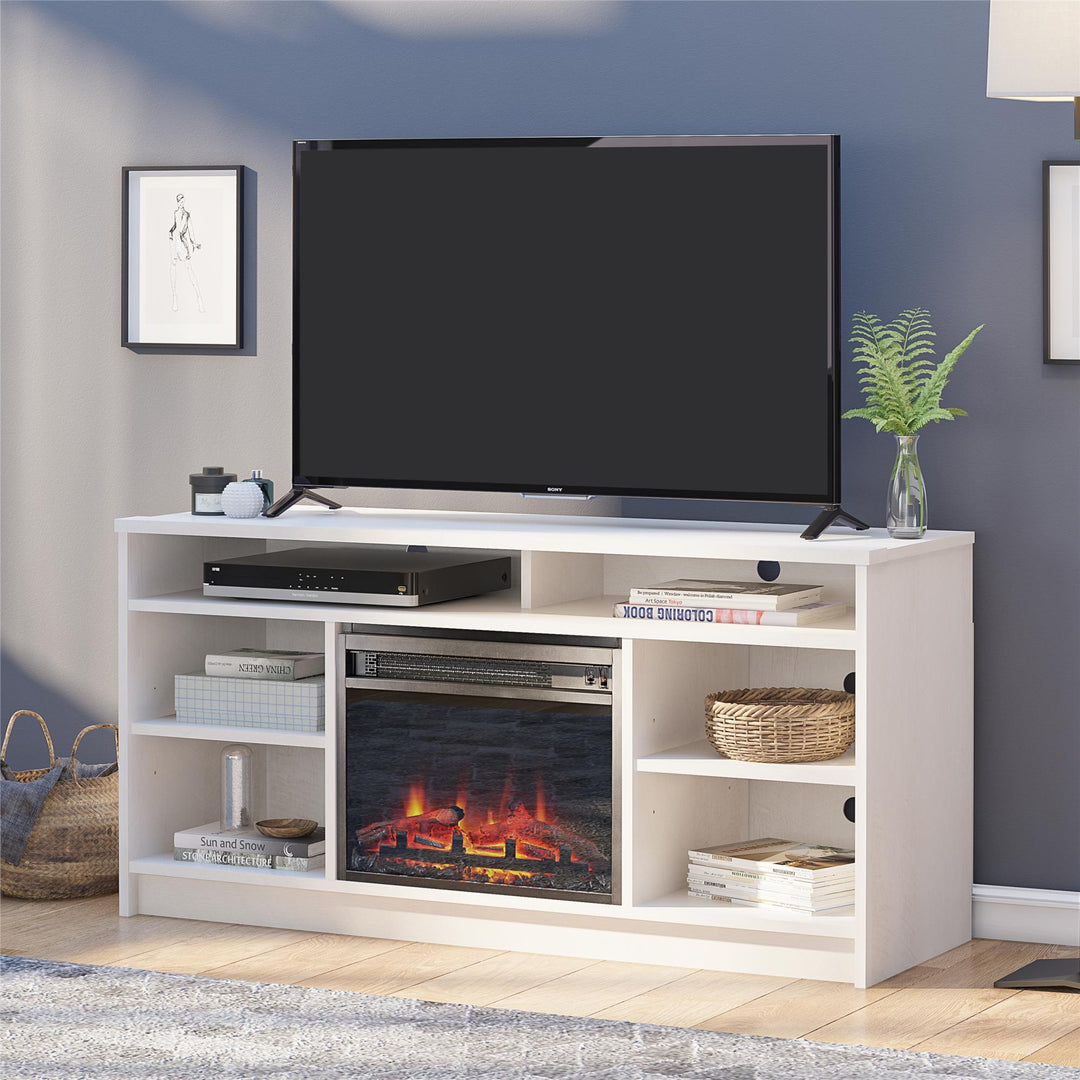 Hendrix TV Stand for Organized and Stylish Living Room -  Ivory Oak