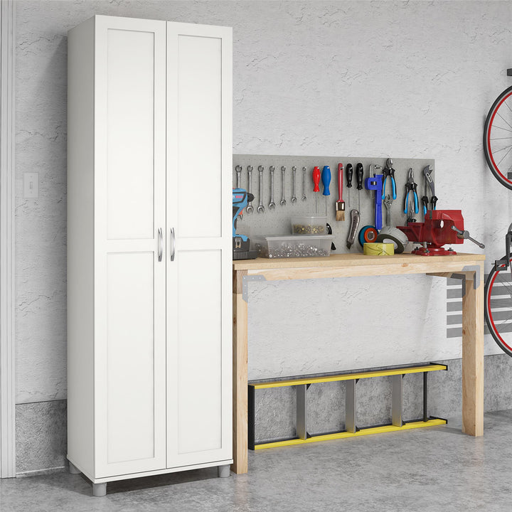 Slim 24 inch storage unit - White