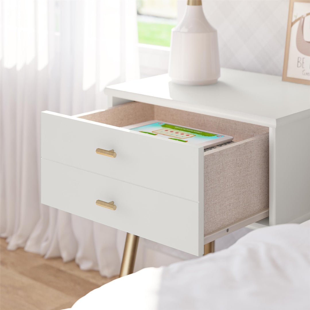 1 Drawer Nightstand for Bedroom -  White