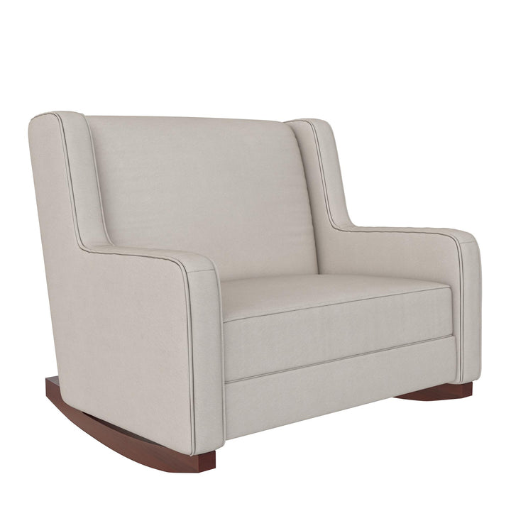 Hadley Double Rocker Chair Extra Wide for Complete Comfort  -  Beige