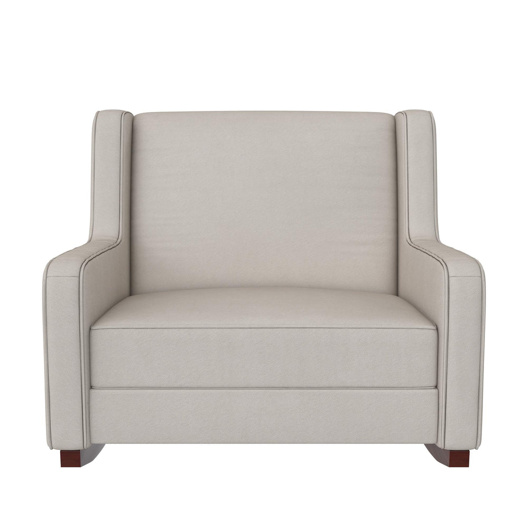 Hadley Extra Wide Double Rocker Chair for Comfort -  Beige