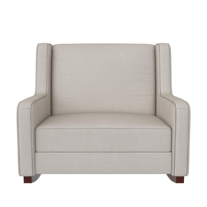 Hadley Extra Wide Double Rocker Chair for Comfort -  Beige