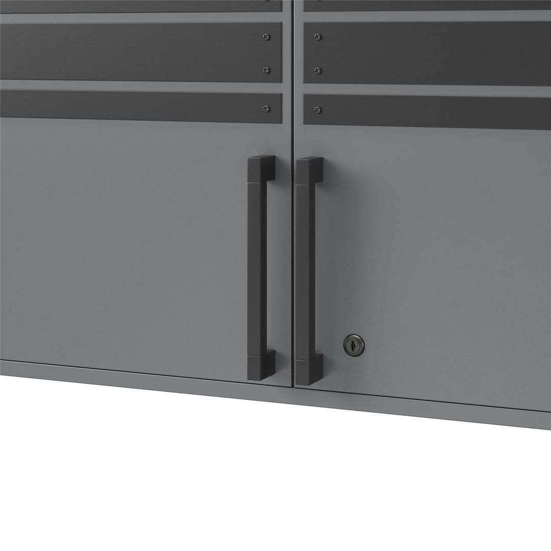 Contemporary 2 Door Garage Wall Cabinet -  Graphite