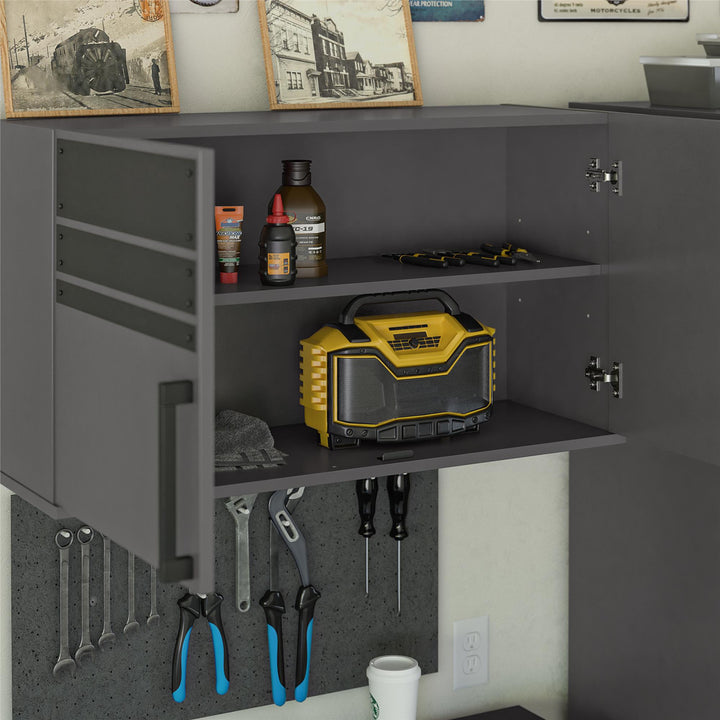 Garage Wall Cabinet with 2 Doors -  Graphite