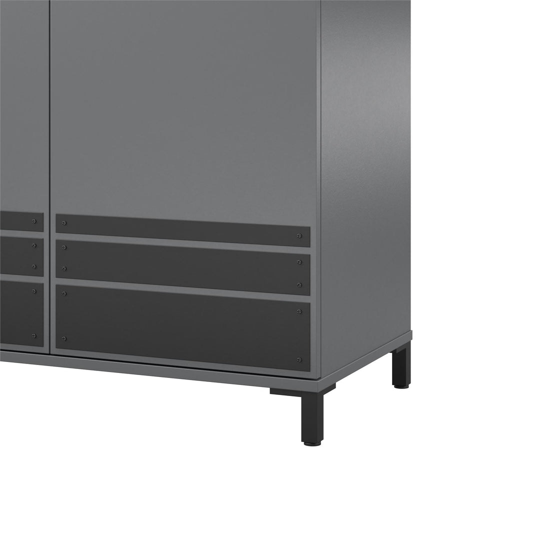 Contemporary Tall Garage Cabinet -  Graphite