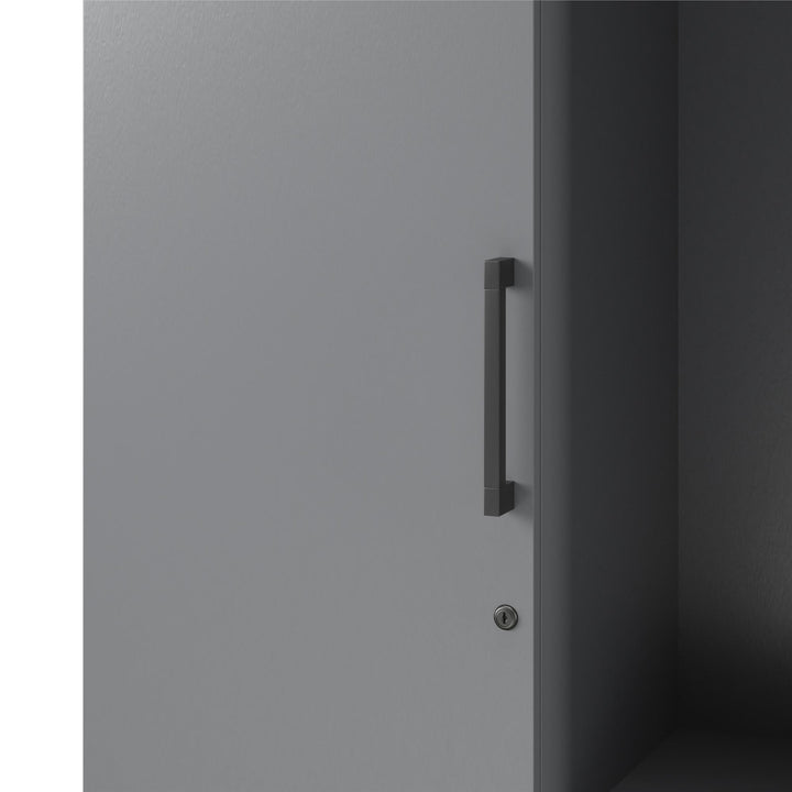 Shelby Tall Garage Cabinet with 1 Door & Hanging Rod - Graphite