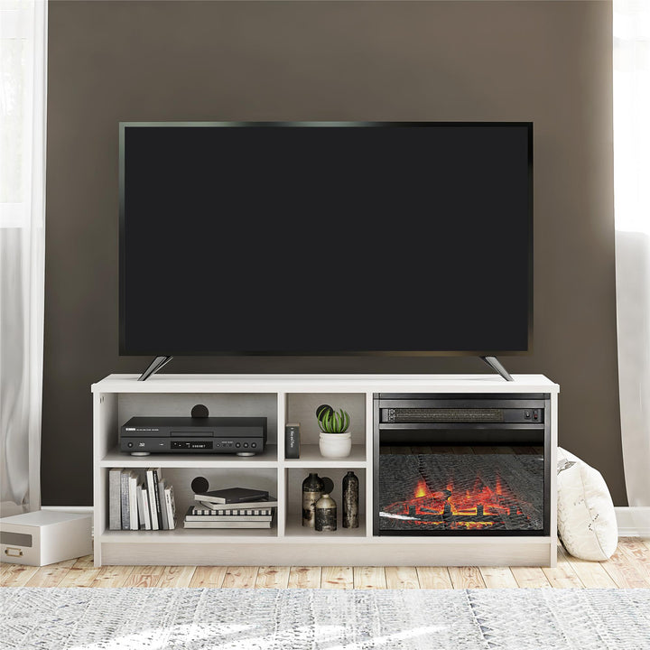 Noble Design Asymmetrical TV Stand -  Ivory Oak