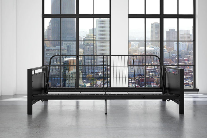Buy Henley metal futon frame -  Black