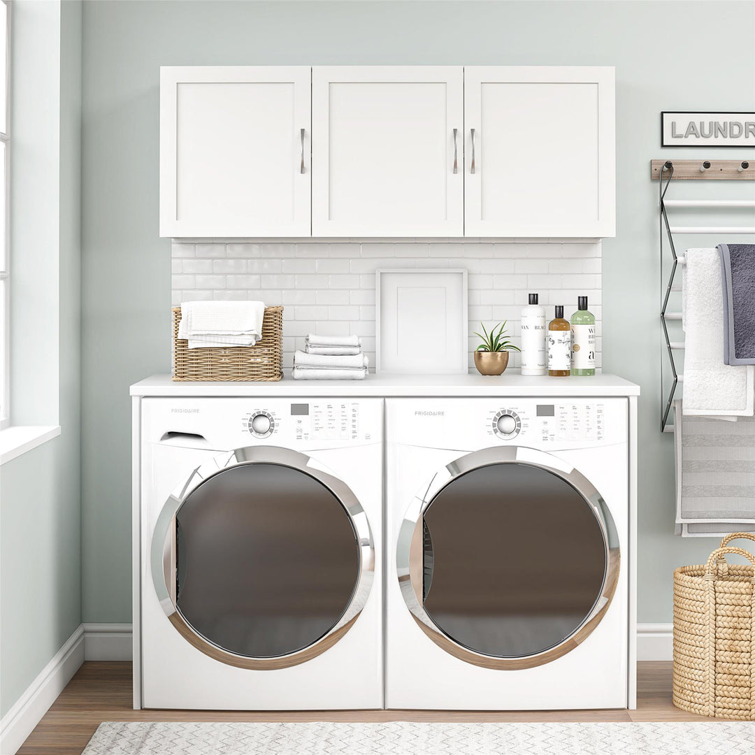 54" wide wall cabinet - White
