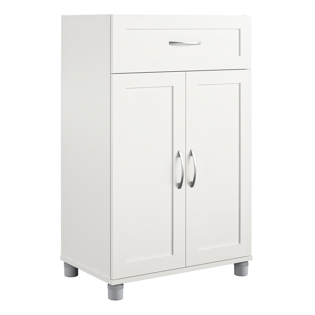 2 door pantry cabinet with drawer - White