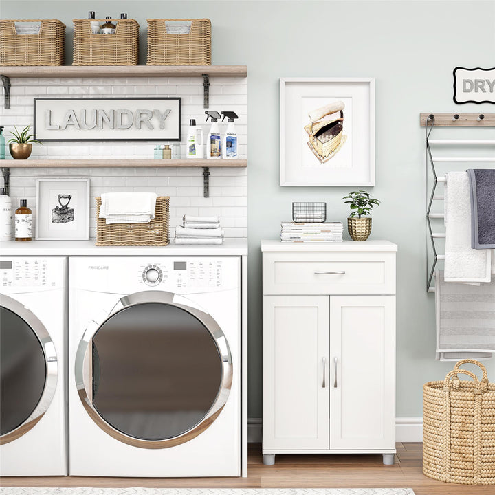 Basin Framed 2 Door/1 Drawer Base Cabinet - White