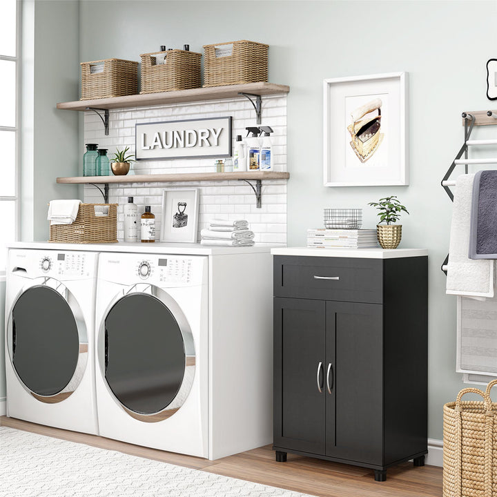 Basin Framed 2 Door/1 Drawer Base Cabinet - Black