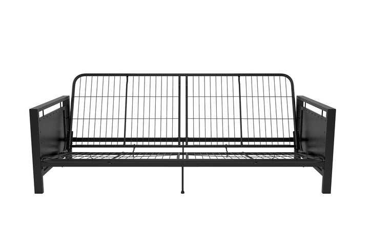Henley Metal Arm Futon Frame  -  Black