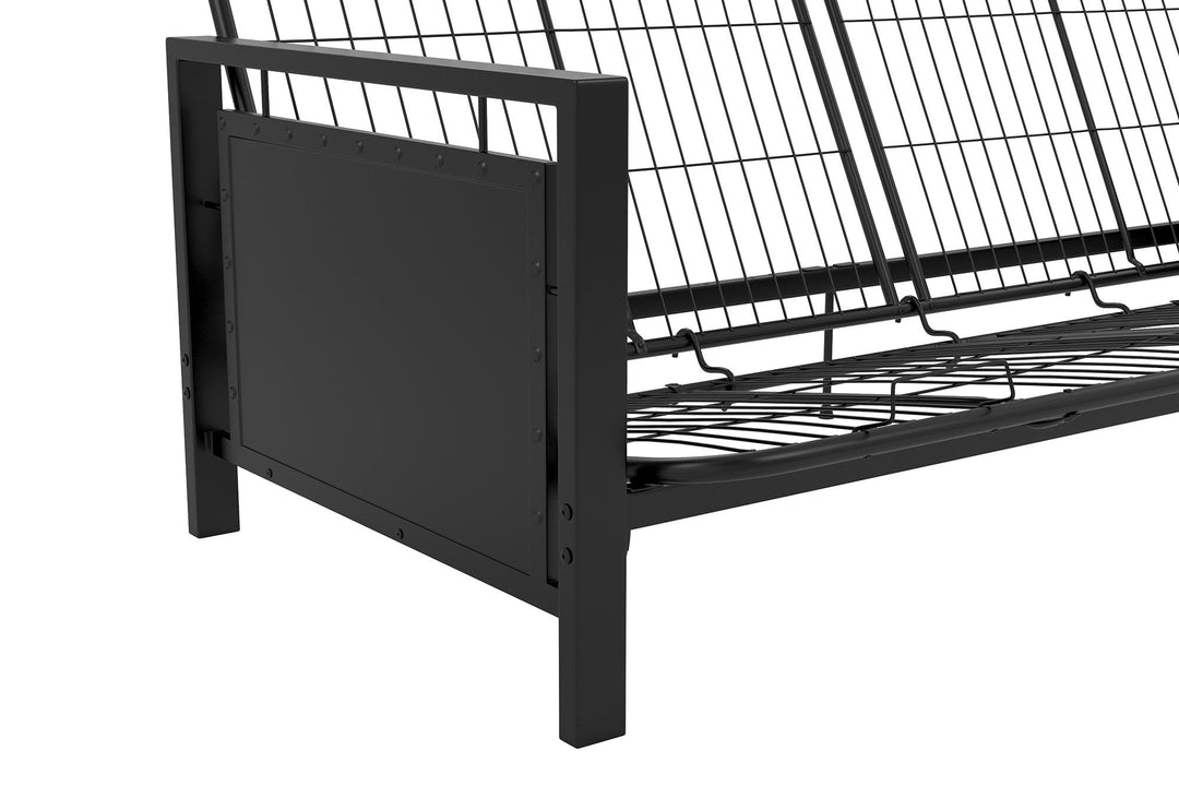 Comfortable Henley metal futon frame -  Black