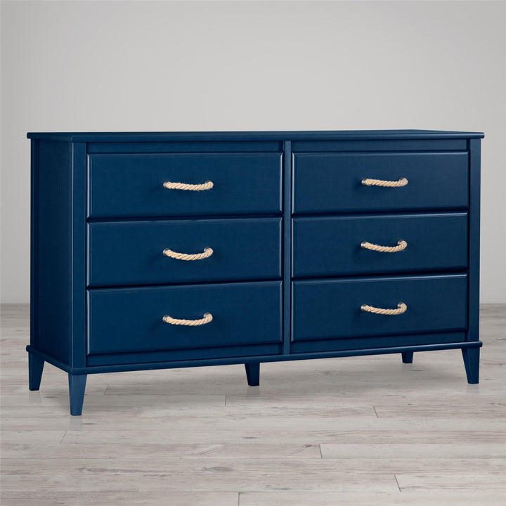 Sierra Ridge Mesa Kids' 6 Drawer Dresser with Rope Drawer Pulls - Blue