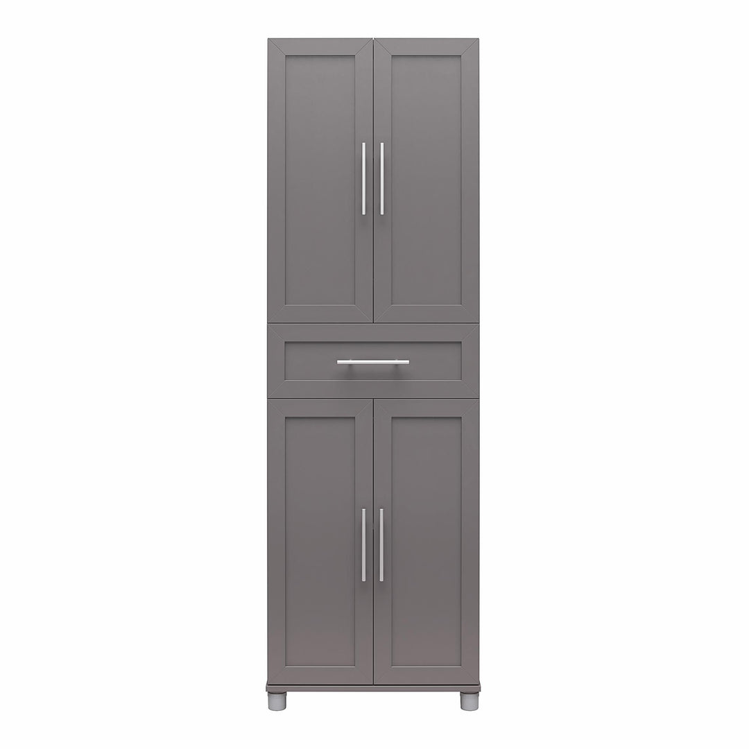 4 Door 1 Drawer Modern Storage Cabinet -  Ivory Oak