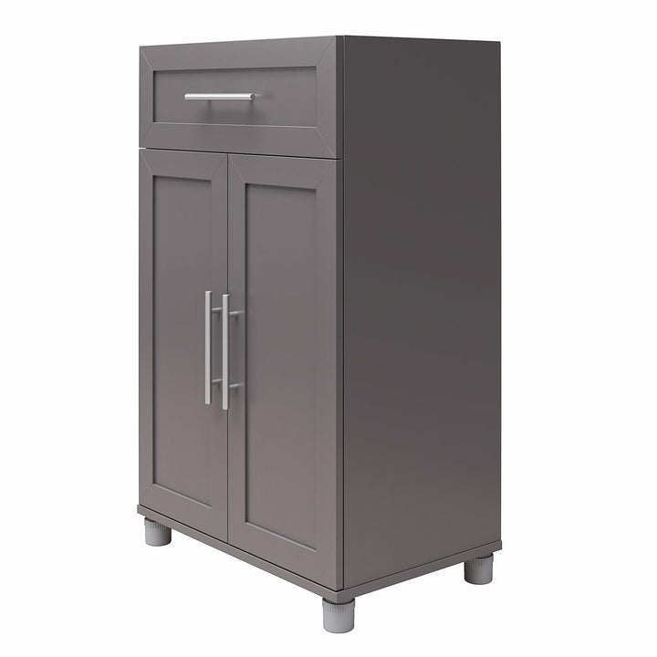 Framed Drawer and Door Storage Cabinet -  Graphite Grey