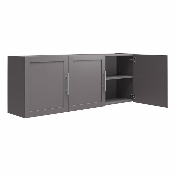 Contemporary Camberly Framed Wall Cabinet -  Graphite Grey