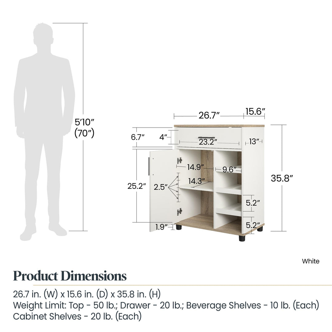 Whitmore multifunctional cabinet -  White