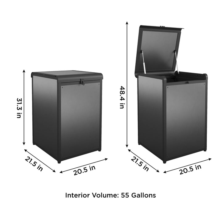BoxGuard Heavy Duty Multi-Purpose Outdoor Storage & Delivery Box, 55 Gallons - Gray - 1-Pack