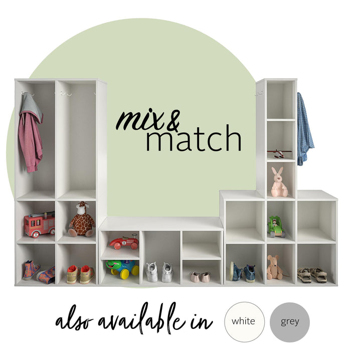 5 cubical storage bench - Dove Gray